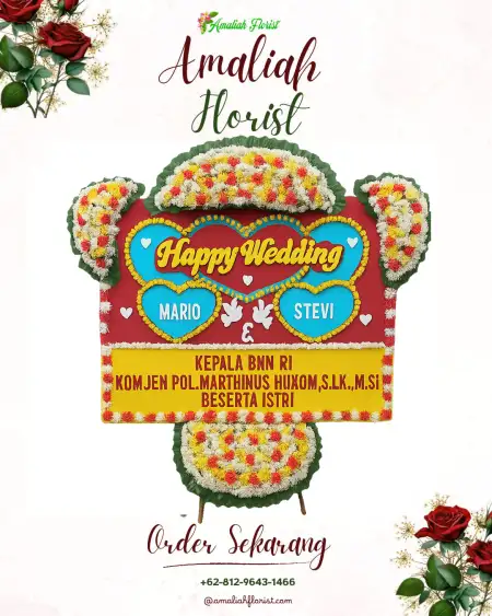 Papan Bunga Pernikahan Pancawati